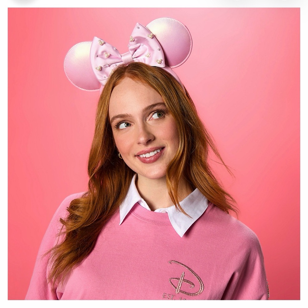 Minnie Mouse Pearled Ears- Rose Pearl (NWT) - Picture 4 of 5